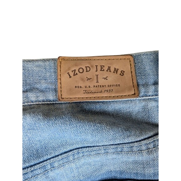IZOD Jeans WOMEN 16 Blue Stretch Wide Leg PINK PATCHES Classic Ladies Vintage - Picture 4 of 8